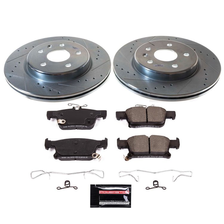 K9104 Z23 Daily Driver Carbon-Fiber Ceramic Brake Pad & Drilled & Slotted Rotor Kit