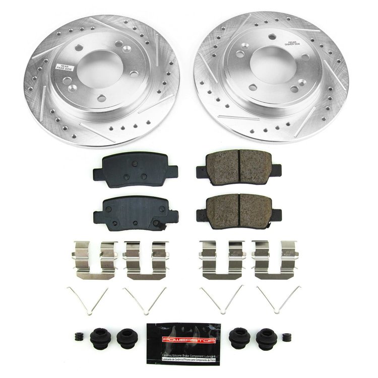 K9106 Z23 Daily Driver Carbon-Fiber Ceramic Brake Pad & Drilled & Slotted Rotor Kit