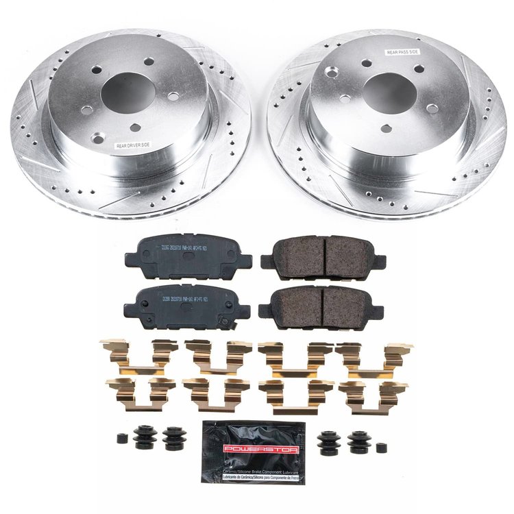 K9134 Z23 Daily Driver Carbon-Fiber Ceramic Brake Pad & Drilled & Slotted Rotor Kit