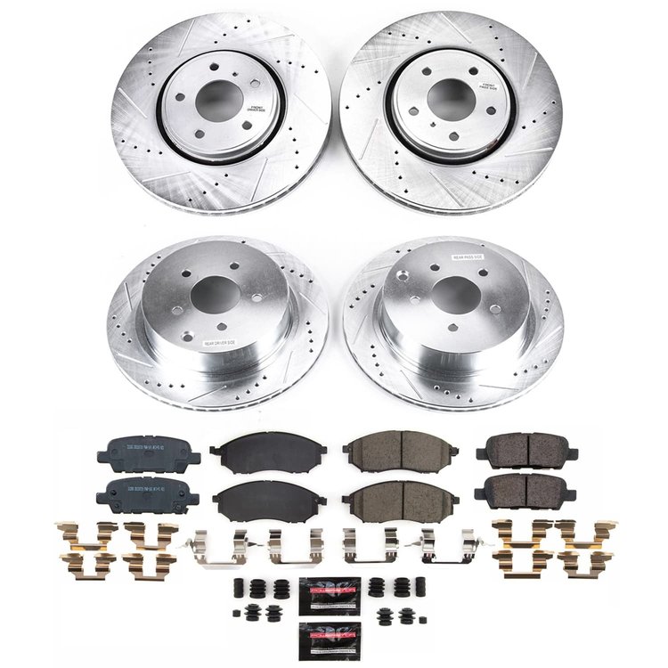 K9135 Z23 Daily Driver Carbon-Fiber Ceramic Brake Pad & Drilled & Slotted Rotor Kit