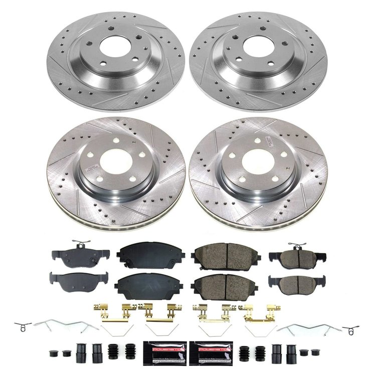 K9137 Z23 Daily Driver Carbon-Fiber Ceramic Brake Pad & Drilled & Slotted Rotor Kit