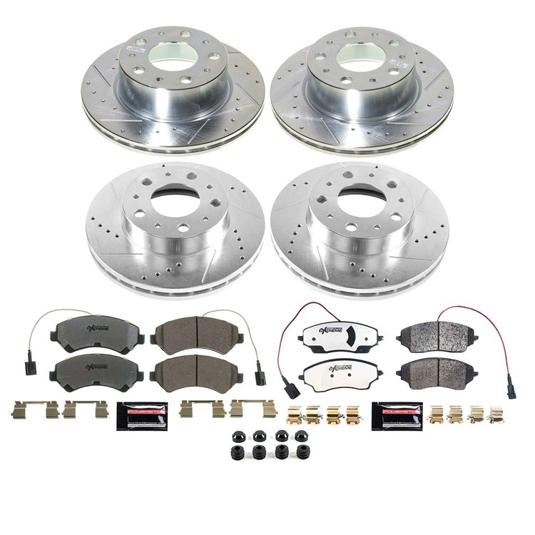 K9139-36 Z36 Truck & SUV Carbon-Fiber Ceramic Brake Pad & Drilled & Slotted Rotor Kit