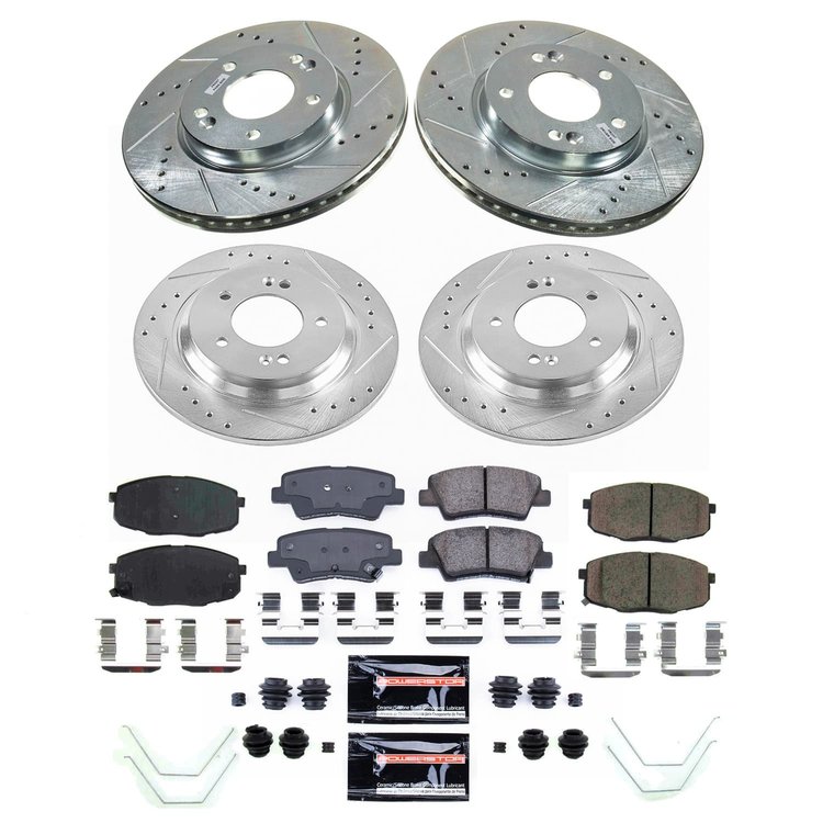 K9140 Z23 Daily Driver Carbon-Fiber Ceramic Brake Pad & Drilled & Slotted Rotor Kit