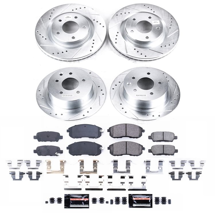 K9141 Z23 Daily Driver Carbon-Fiber Ceramic Brake Pad & Drilled & Slotted Rotor Kit