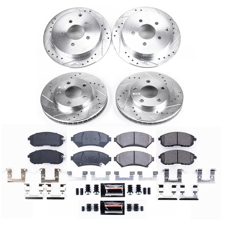 K9142 Z23 Daily Driver Carbon-Fiber Ceramic Brake Pad & Drilled & Slotted Rotor Kit