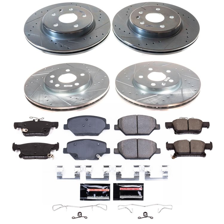 K9153 Z23 Daily Driver Carbon-Fiber Ceramic Brake Pad & Drilled & Slotted Rotor Kit