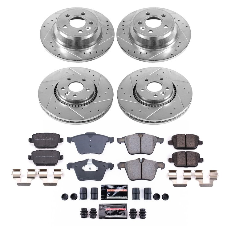 K9157 Z23 Daily Driver Carbon-Fiber Ceramic Brake Pad & Drilled & Slotted Rotor Kit
