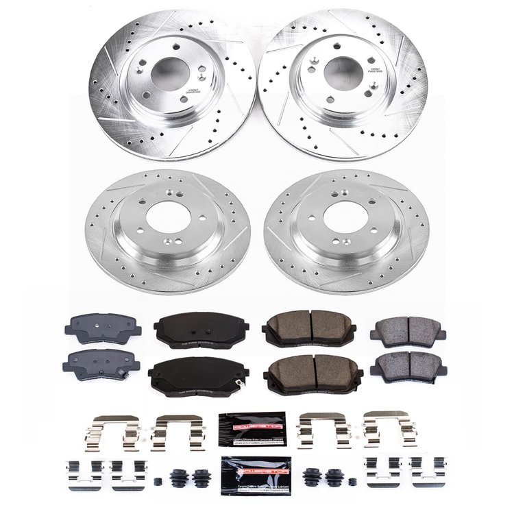K9168 Z23 Daily Driver Carbon-Fiber Ceramic Brake Pad & Drilled & Slotted Rotor Kit