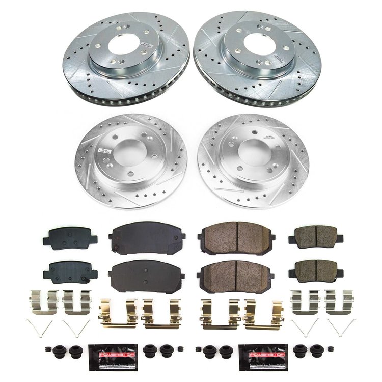 K9169 Z23 Daily Driver Carbon-Fiber Ceramic Brake Pad & Drilled & Slotted Rotor Kit