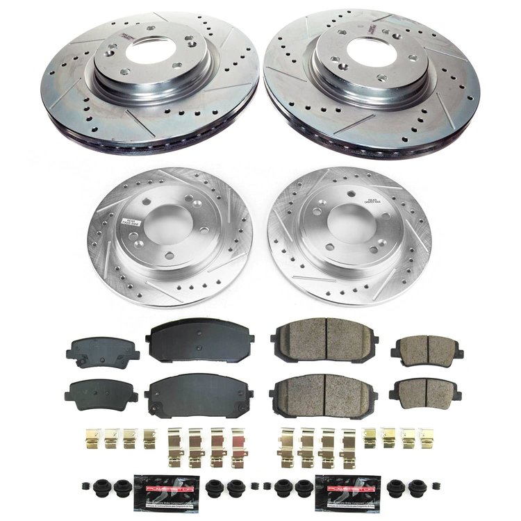 K9170 Z23 Daily Driver Carbon-Fiber Ceramic Brake Pad & Drilled & Slotted Rotor Kit