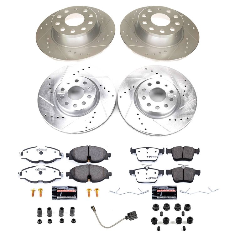 K9193-26 Z26 Street Performance Ceramic Brake Pad & Drilled & Slotted Rotor Kit