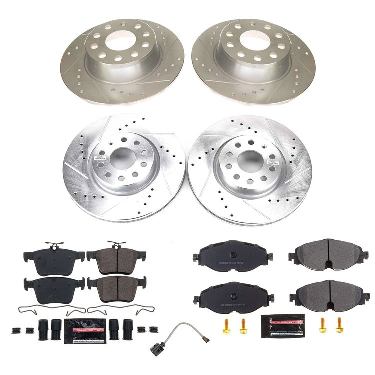 K9193 Z23 Daily Driver Carbon-Fiber Ceramic Brake Pad & Drilled & Slotted Rotor Kit