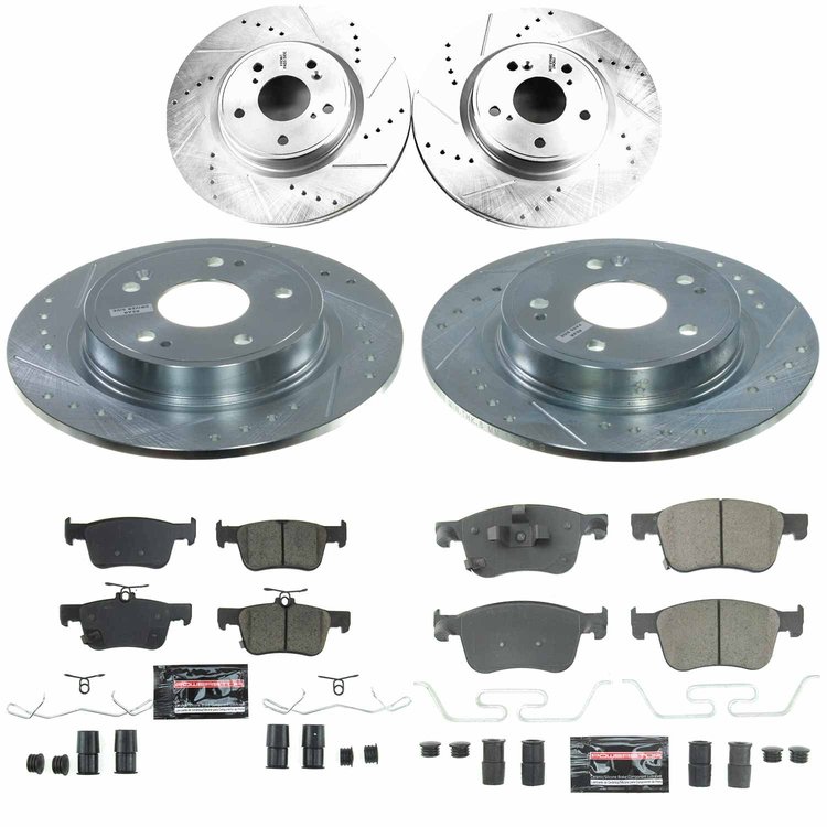 K9233 Z23 Daily Driver Carbon-Fiber Ceramic Brake Pad & Drilled & Slotted Rotor Kit