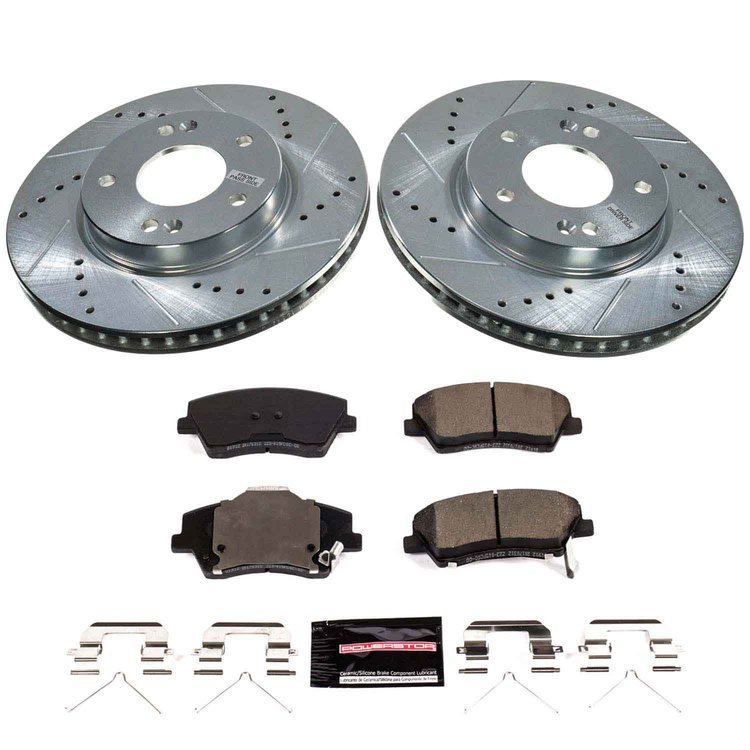K9239 Z23 Daily Driver Carbon-Fiber Ceramic Brake Pad & Drilled & Slotted Rotor Kit
