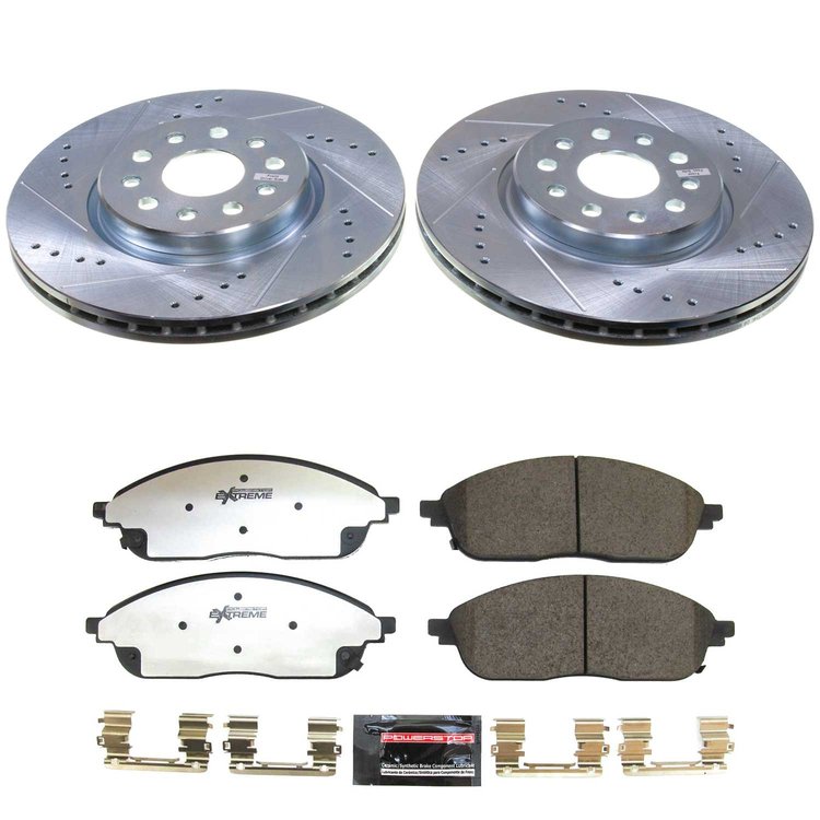 K9240-36 Z36 Truck & SUV Carbon-Fiber Ceramic Brake Pad & Drilled & Slotted Rotor Kit