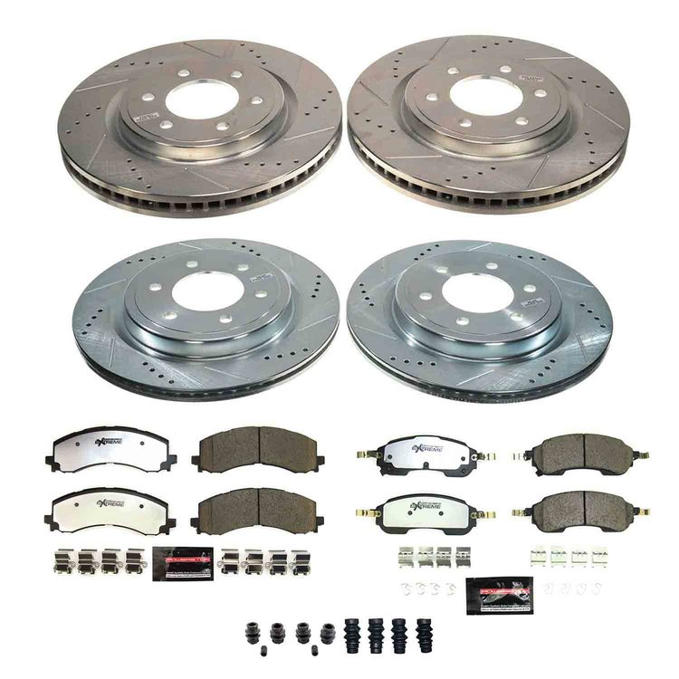 K9244-36 Z36 Truck & SUV Carbon-Fiber Ceramic Brake Pad & Drilled & Slotted Rotor Kit