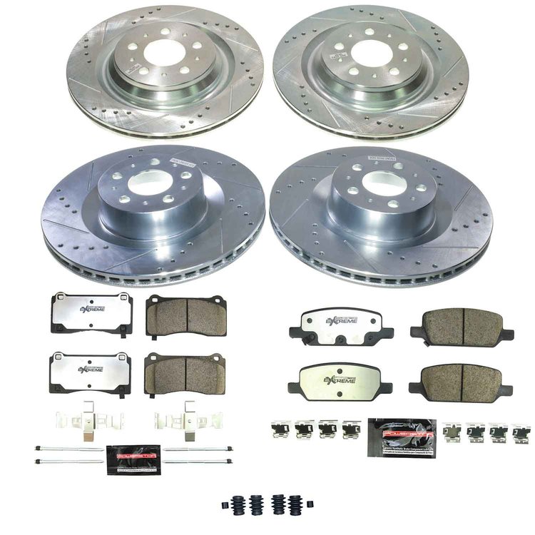 K9252-26 Z26 Street Performance Ceramic Brake Pad & Drilled & Slotted Rotor Kit