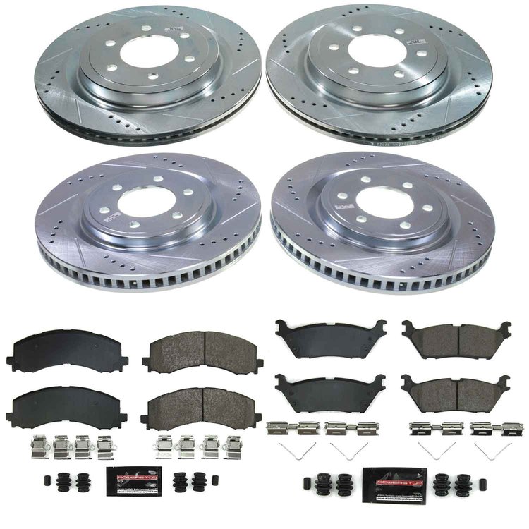 K9267 Z23 Daily Driver Carbon-Fiber Ceramic Brake Pad & Drilled & Slotted Rotor Kit