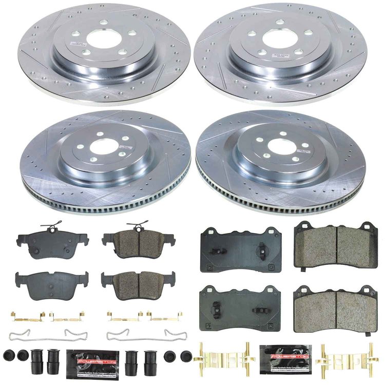 K9270 Z23 Daily Driver Carbon-Fiber Ceramic Brake Pad & Drilled & Slotted Rotor Kit
