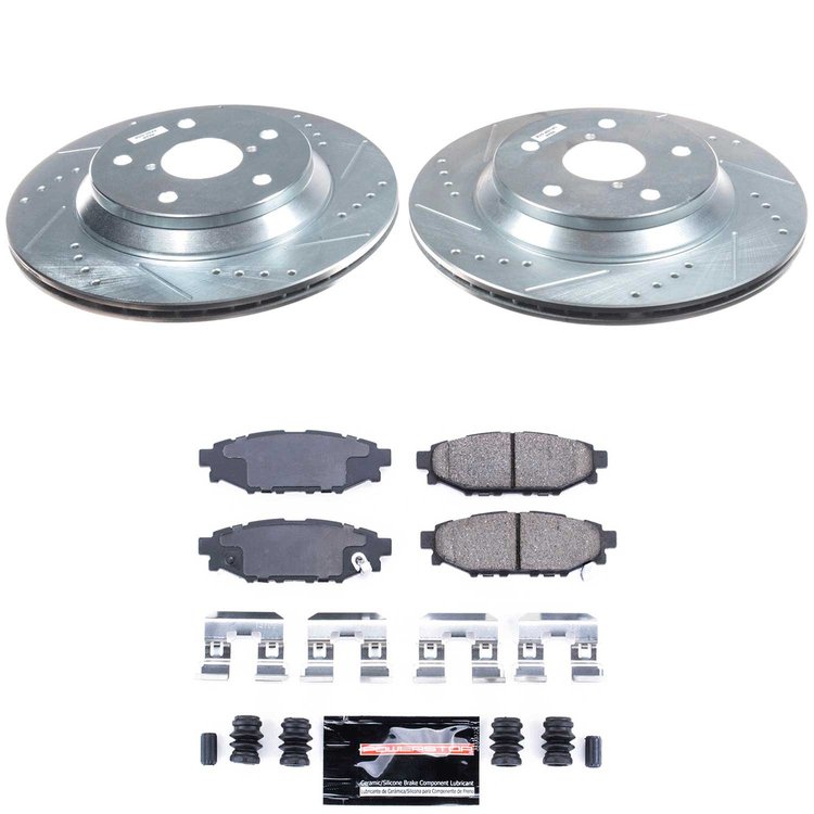 K9304 Z23 Daily Driver Carbon-Fiber Ceramic Brake Pad & Drilled & Slotted Rotor Kit
