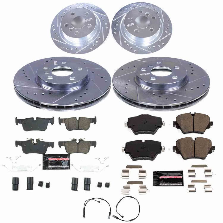 Z23 Daily Driver Carbon-Fiber Ceramic Brake Pad and Drilled & Slotted Rotor Kit for 2022-2024 Mini Cooper