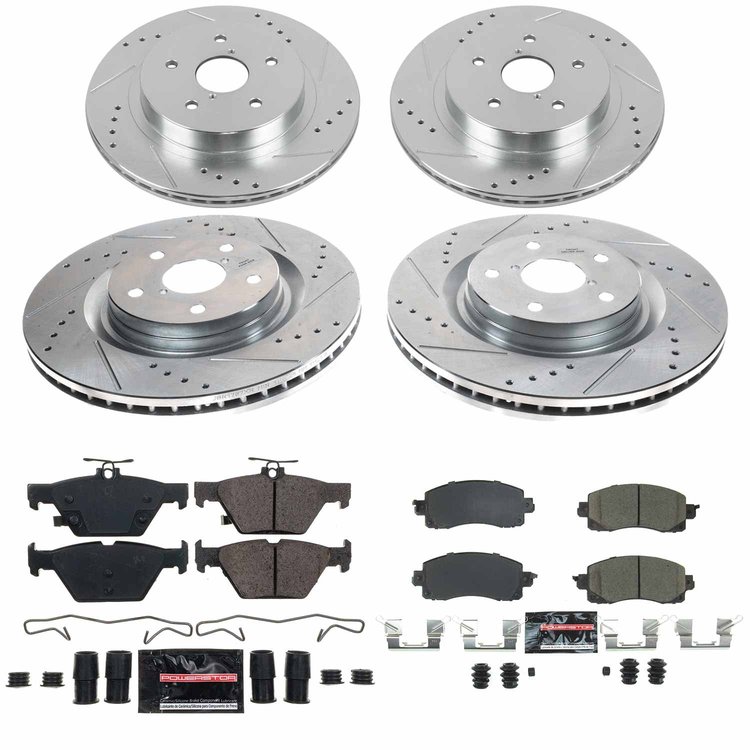 K9316 Z23 Daily Driver Carbon-Fiber Ceramic Brake Pad & Drilled & Slotted Rotor Kit