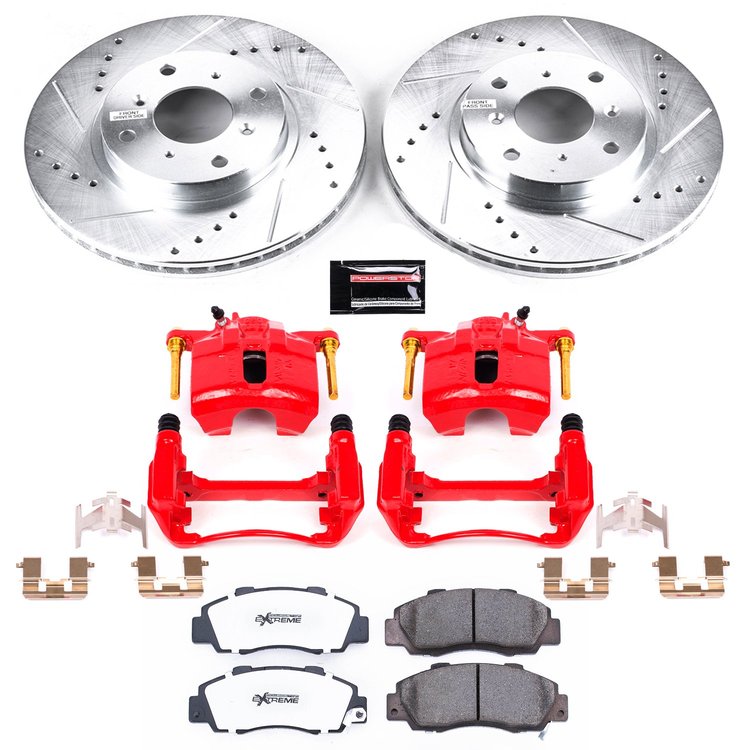 Street Warrior Brake Upgrade Kit Cross-Drilled and Slotted Rotors Z26 Extreme Street Performance Bra