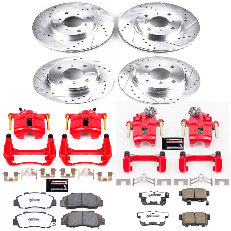 Street Warrior Brake Upgrade Kit Cross-Drilled and Slotted Rotors Z26 Extreme Street Performance Bra