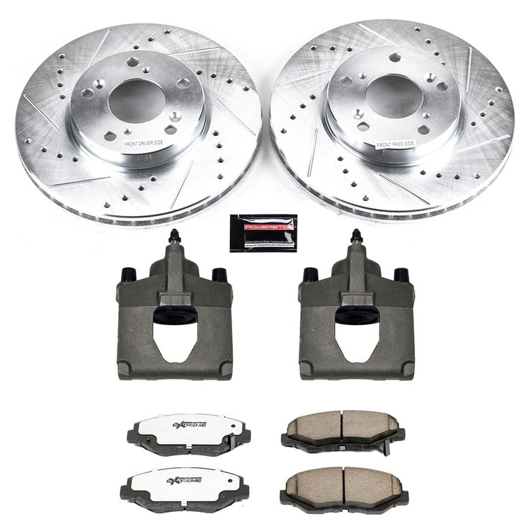 Street Warrior Brake Upgrade Kit Cross-Drilled and Slotted Rotors Z26 Extreme Street Performance Bra