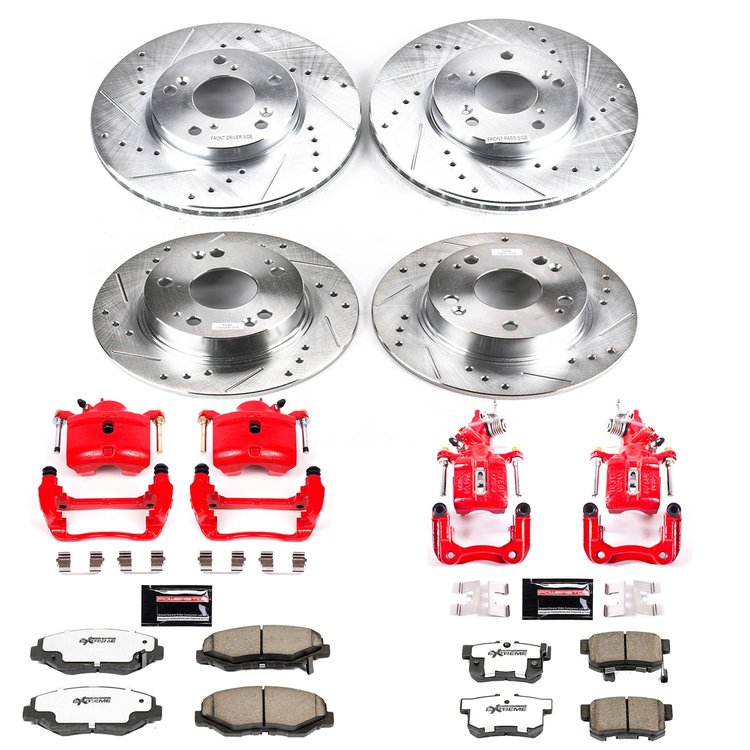Street Warrior Brake Upgrade Kit Cross-Drilled and Slotted Rotors Z26 Extreme Street Performance Bra