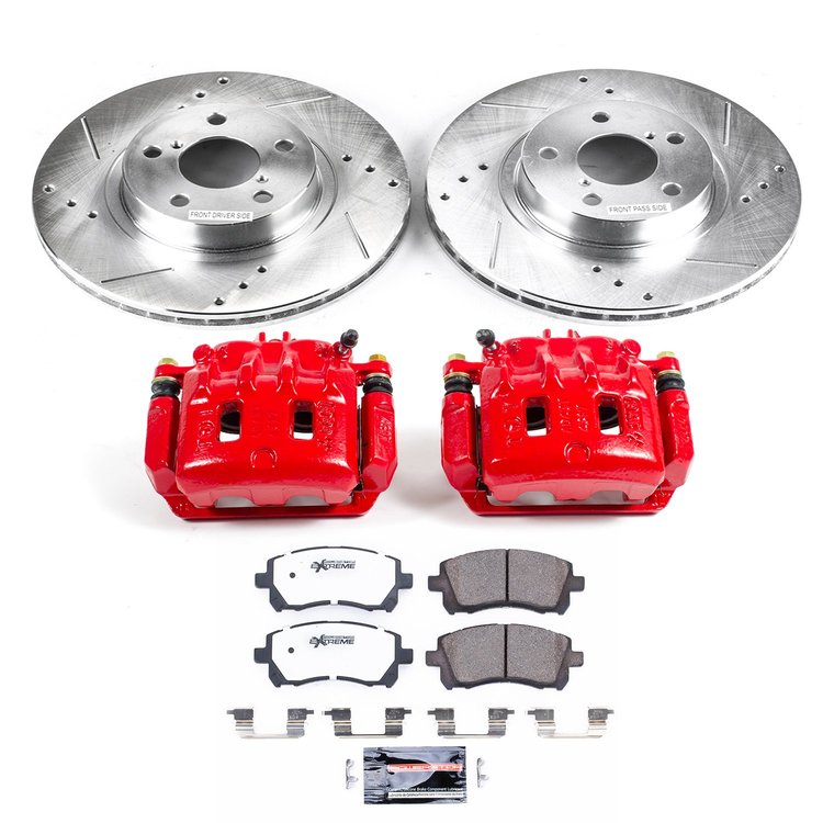Street Warrior Brake Upgrade Kit Cross-Drilled and Slotted Rotors Z26 Extreme Street Performance Bra