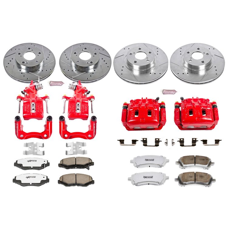Street Warrior Brake Upgrade Kit Cross-Drilled and Slotted Rotors Z26 Extreme Street Performance Bra