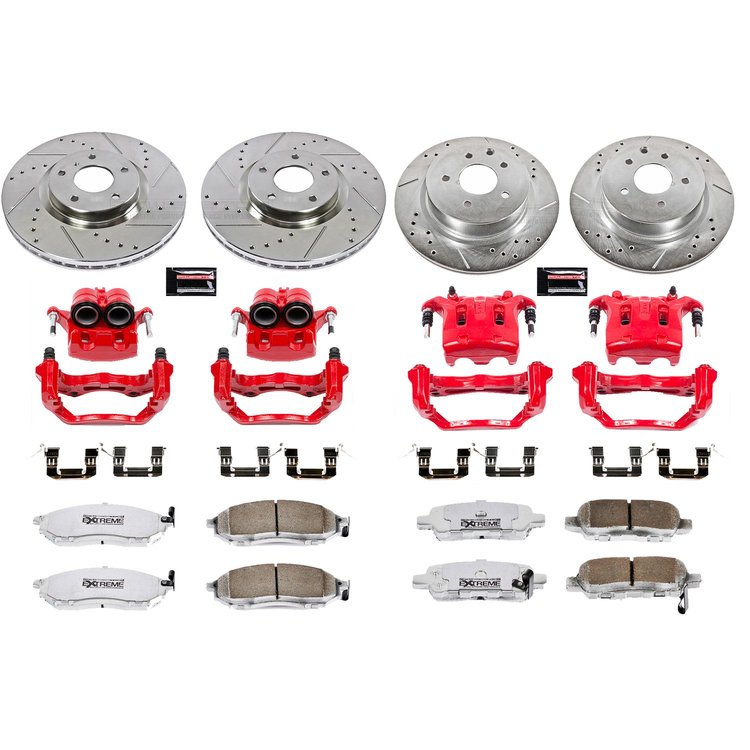 Street Warrior Brake Upgrade Kit Cross-Drilled and Slotted Rotors Z26 Extreme Street Performance Bra