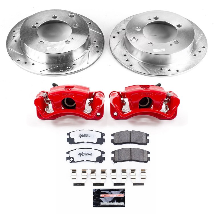 Street Warrior Brake Upgrade Kit Cross-Drilled and Slotted Rotors Z26 Extreme Street Performance Bra