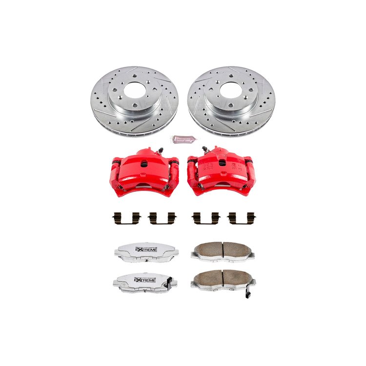 Street Warrior Brake Upgrade Kit Cross-Drilled and Slotted Rotors Z26 Extreme Street Performance Bra