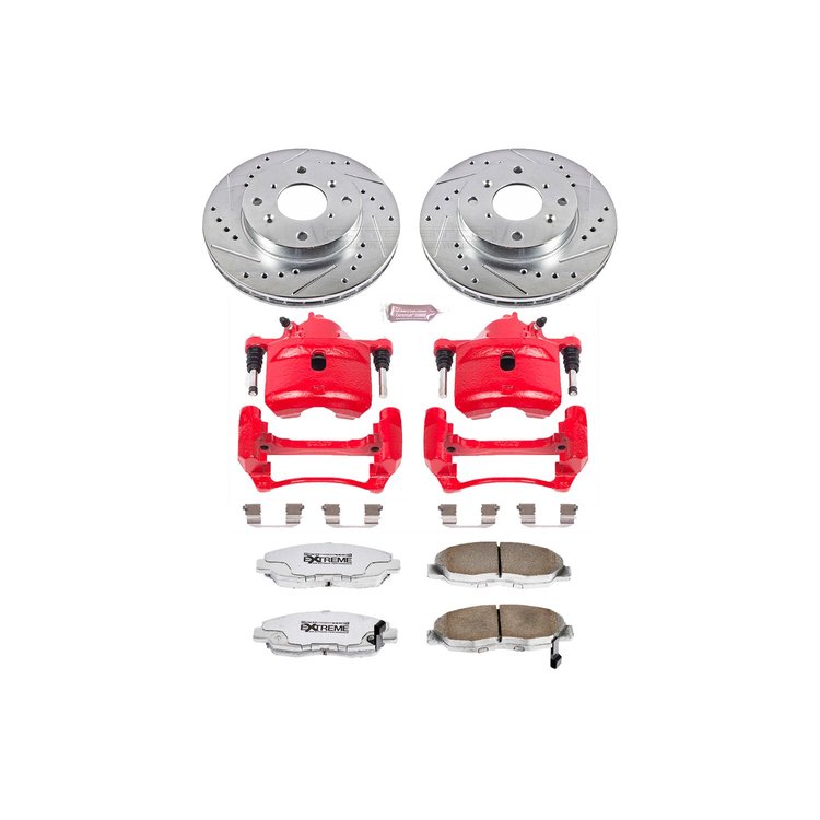 Street Warrior Brake Upgrade Kit Cross-Drilled and Slotted Rotors Z26 Extreme Street Performance Bra