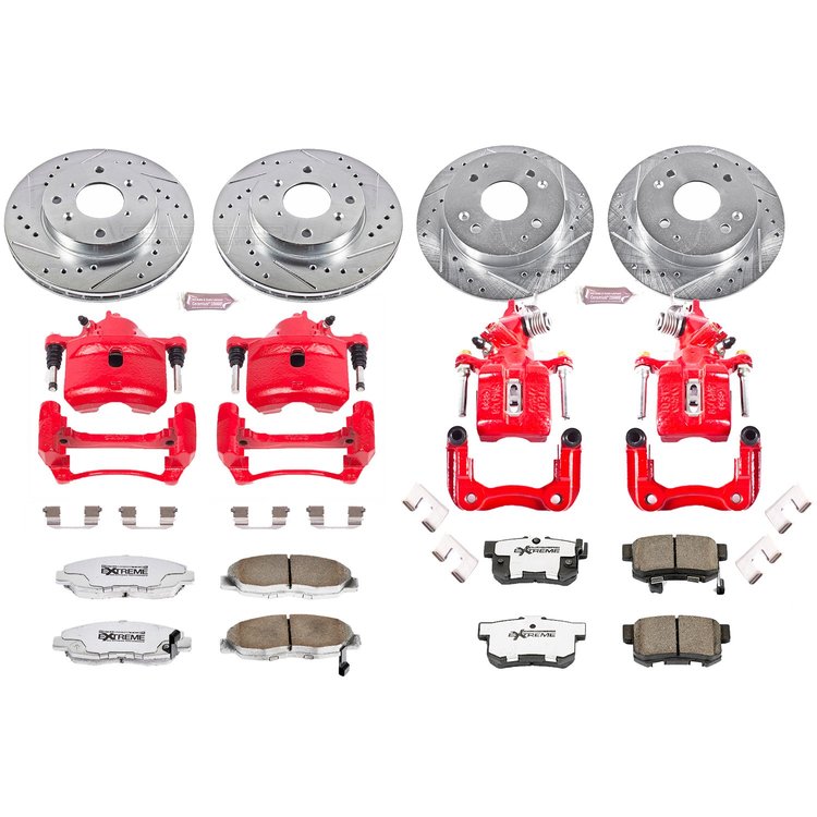 Street Warrior Brake Upgrade Kit Cross-Drilled and Slotted Rotors Z26 Extreme Street Performance Bra