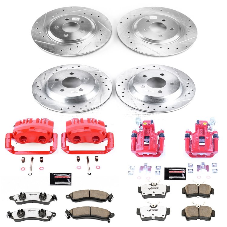Street Warrior Brake Upgrade Kit Cross-Drilled and Slotted Rotors Z26 Extreme Street Performance Bra
