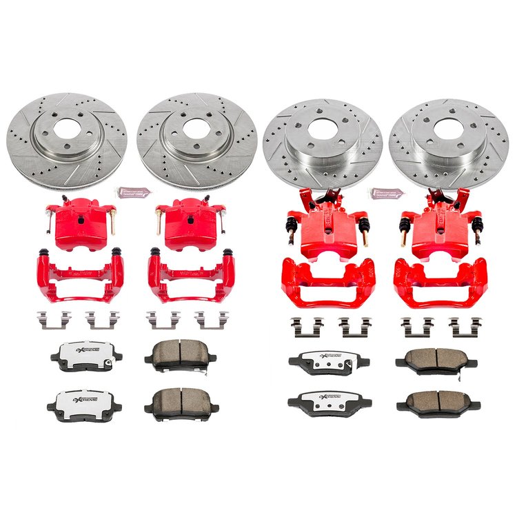 Street Warrior Brake Upgrade Kit Cross-Drilled and Slotted Rotors Z26 Extreme Street Performance Bra