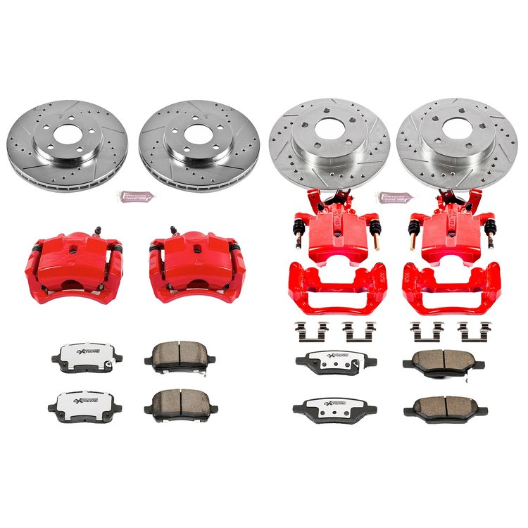Street Warrior Brake Upgrade Kit Cross-Drilled and Slotted Rotors Z26 Extreme Street Performance Bra