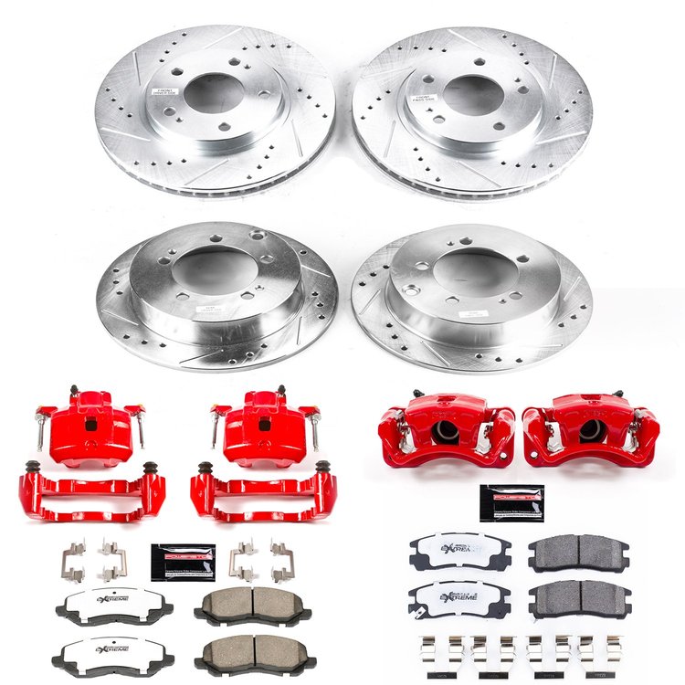 Street Warrior Brake Upgrade Kit Cross-Drilled and Slotted Rotors Z26 Extreme Street Performance Bra