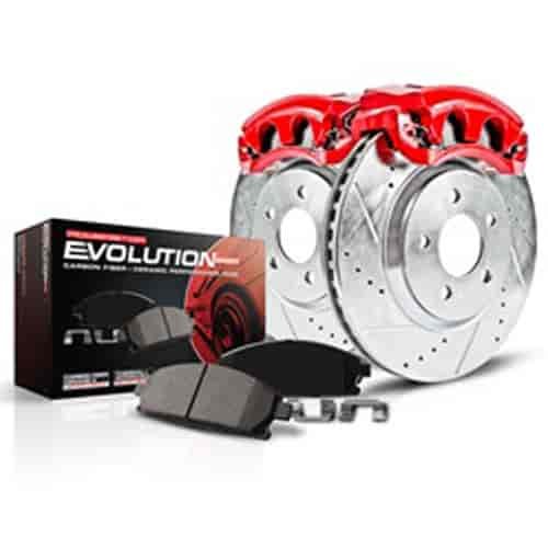 High Performance Brake Upgrade Kit Cross-Drilled and Slotted Rotors Z23 Evolution Sport High Carbon