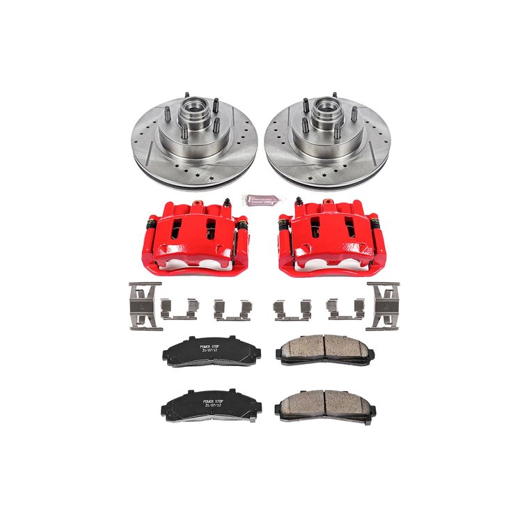 High Performance Brake Upgrade Kit Cross-Drilled and Slotted Rotors Z23 Evolution Sport High Carbon