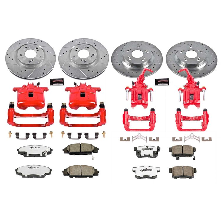 Street Warrior Brake Upgrade Kit Cross-Drilled and Slotted Rotors Z26 Extreme Street Performance Bra