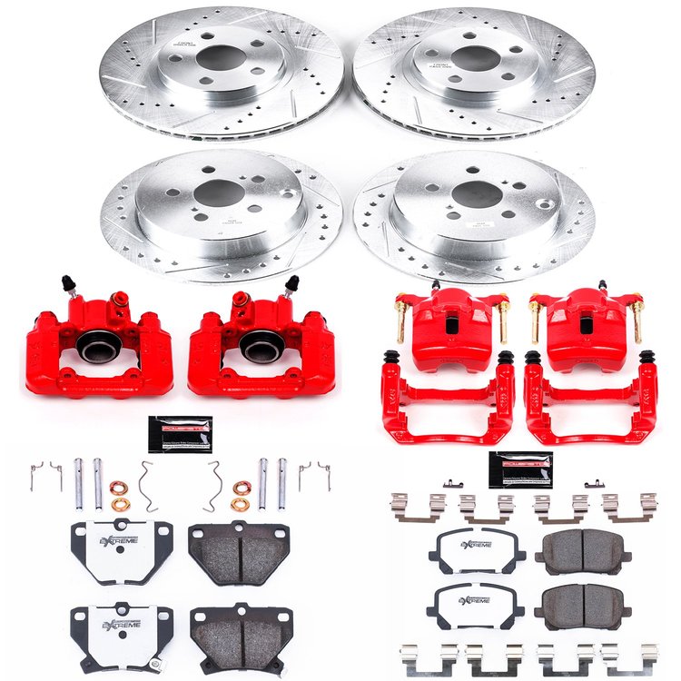 Street Warrior Brake Upgrade Kit Cross-Drilled and Slotted Rotors Z26 Extreme Street Performance Bra