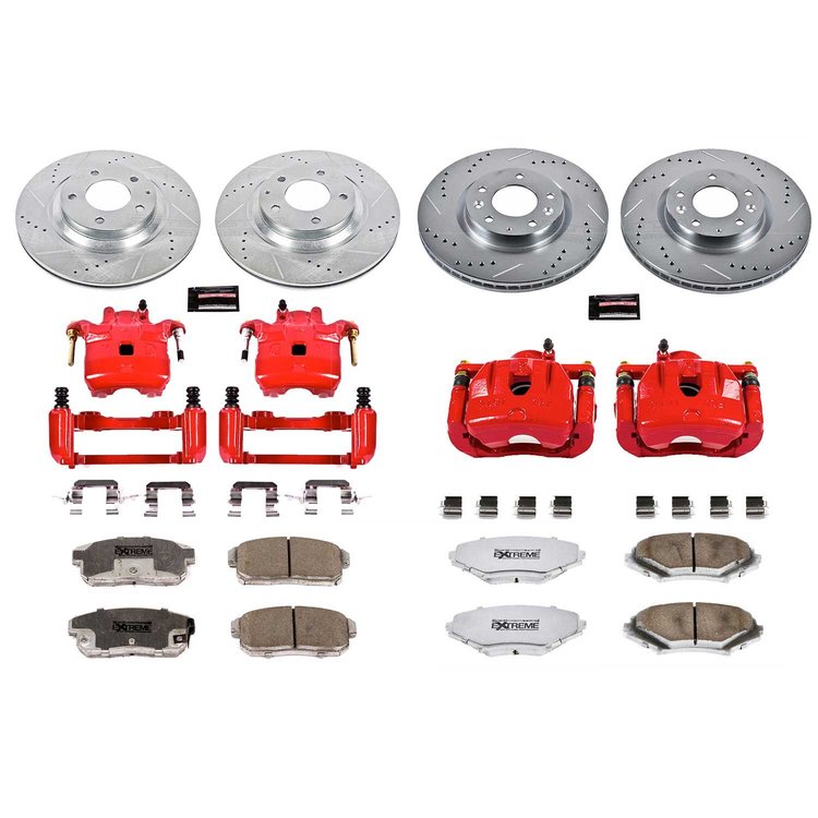 Street Warrior Brake Upgrade Kit Cross-Drilled and Slotted Rotors Z26 Extreme Street Performance Bra