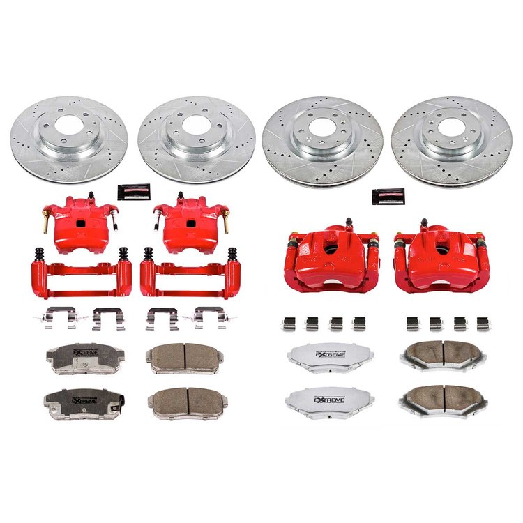 Street Warrior Brake Upgrade Kit Cross-Drilled and Slotted Rotors Z26 Extreme Street Performance Bra