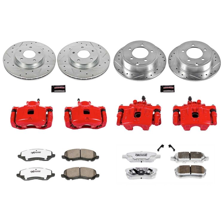 Street Warrior Brake Upgrade Kit Cross-Drilled and Slotted Rotors Z26 Extreme Street Performance Bra