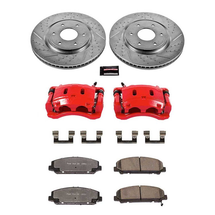 Truck and Towing Z36 Brake Upgrade Kit Cross-Drilled and Slotted Rotors Z36 Carbon Ceramic Brake Pad