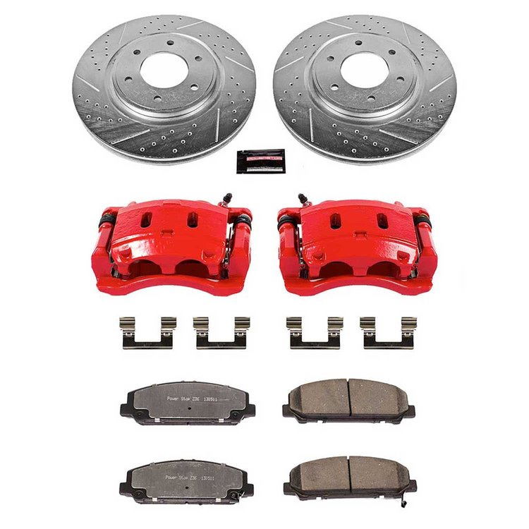 Truck and Towing Z36 Brake Upgrade Kit Cross-Drilled and Slotted Rotors Z36 Carbon Ceramic Brake Pad